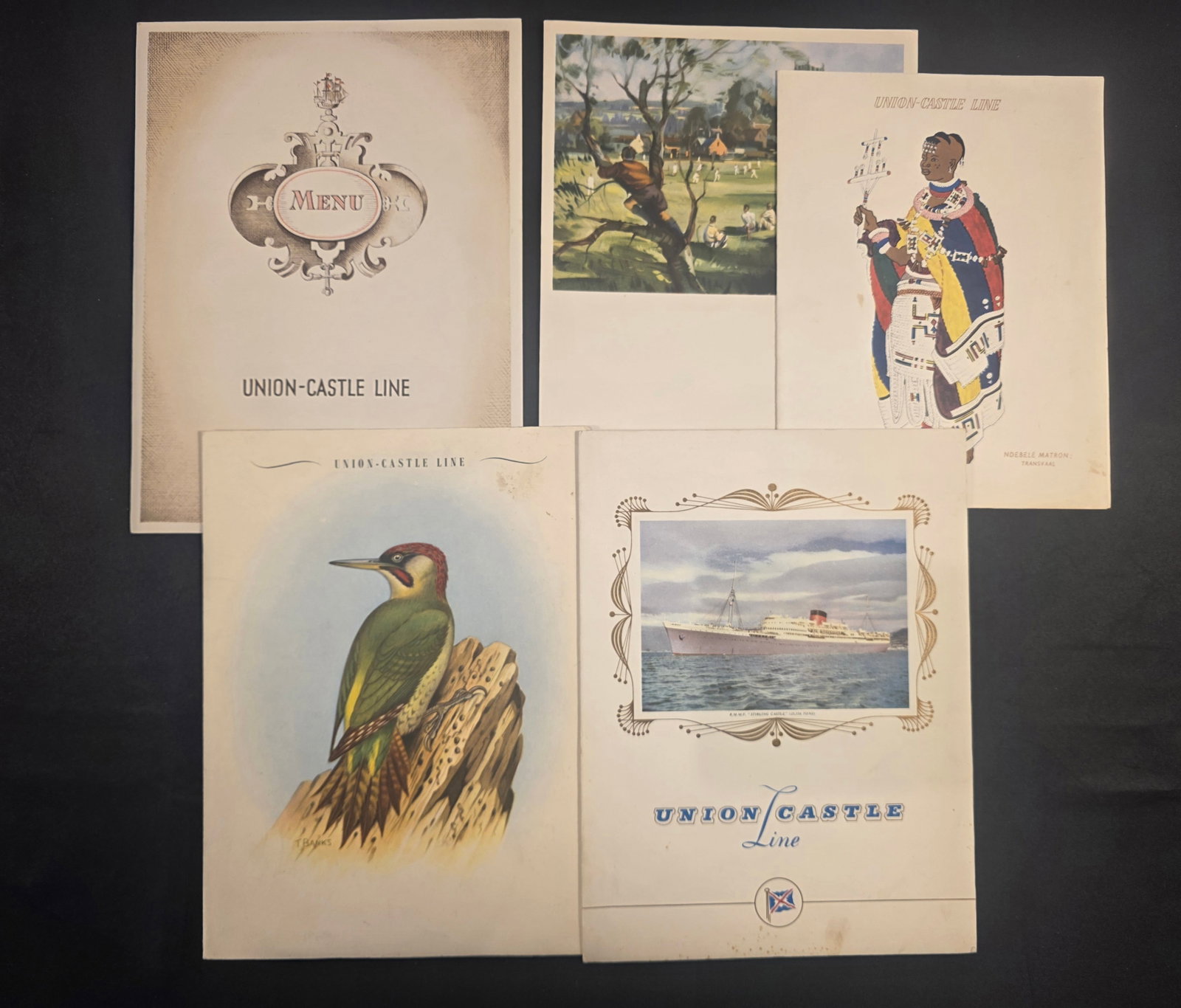 Union Castle Line R.M.M.V. Stirling Castle Menus (1 of 2)