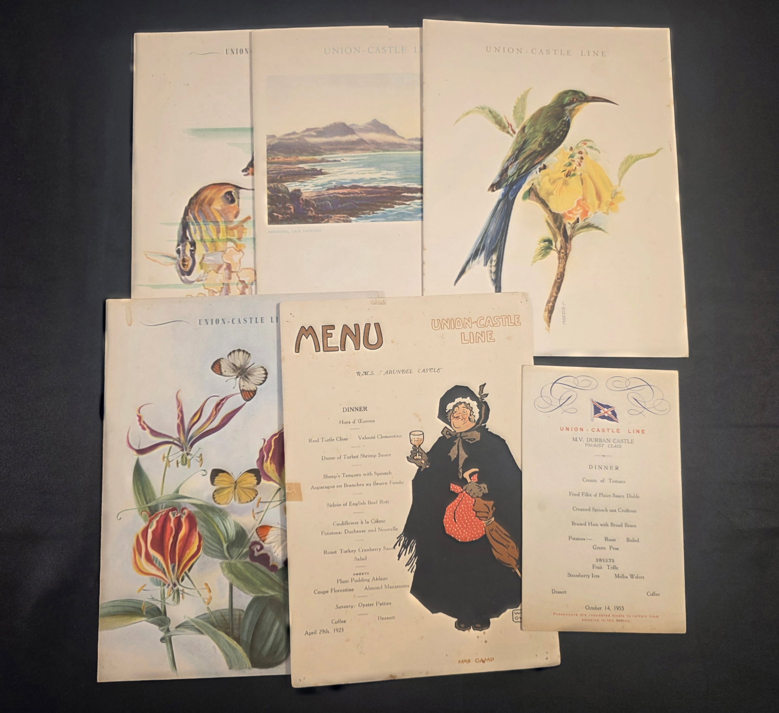 Union Castle Line Dinner Menus (1 of 2)