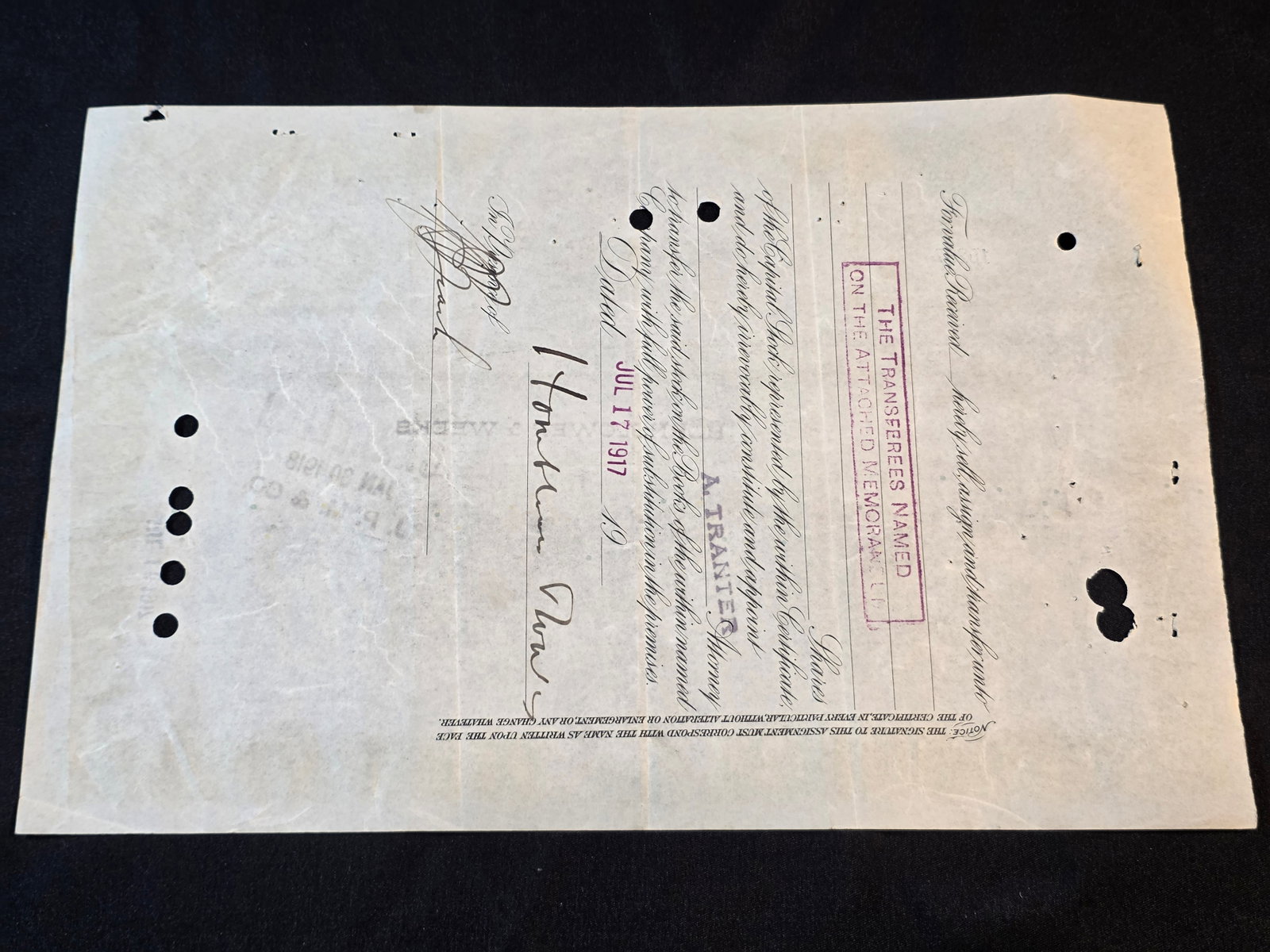 I.M.M. Stock Certificate - 2