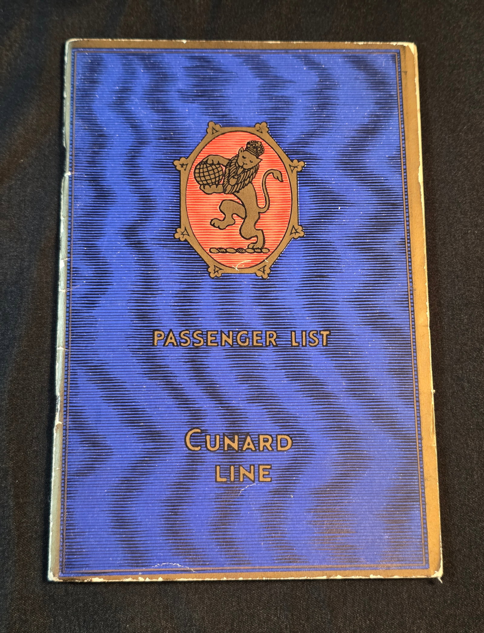 Cunard R.M.S. Berengaria Passenger List: Saloon list Southampton to NY, June 18th, 1927. Notable passengers: Comtesse Liserna di Campoglione, US Senator Peter G. Gerry, Major J Russel King DSO. 50% of all proceeds from the sale of this lot w