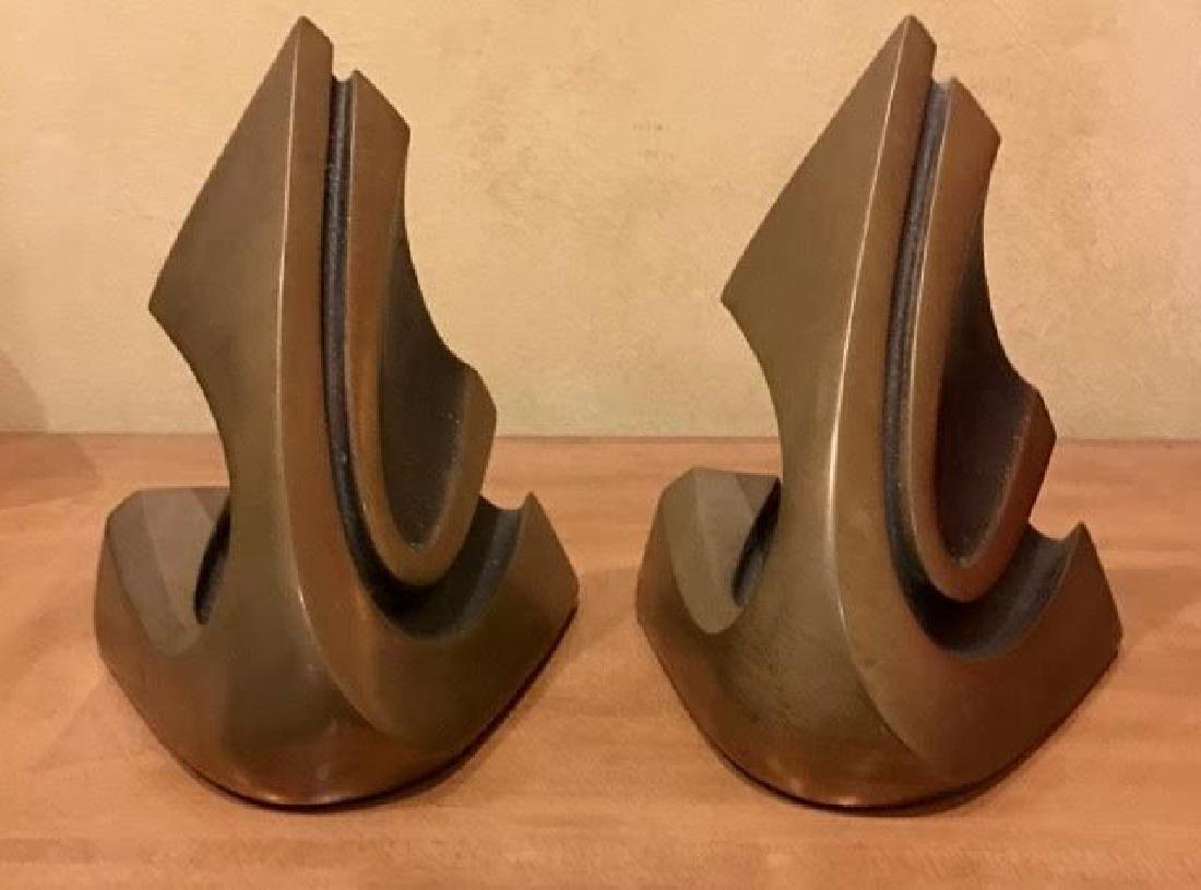 Bob Bennett Bookends: Limited Bennett Brothers bronze sculpture, 'New Bookends' signed "Bob Bennett 1982 60/500'. 8" x 6"