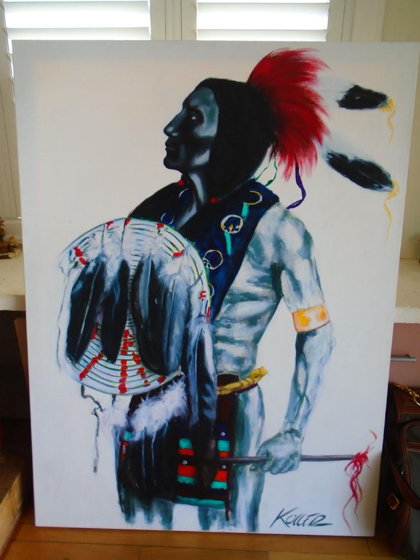 Colorful Indian portrait Acrylic on canvas (1 of 3)