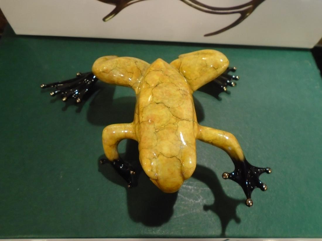 Duke Yellow marbled frog Bronze Sculpture (1 of 7)