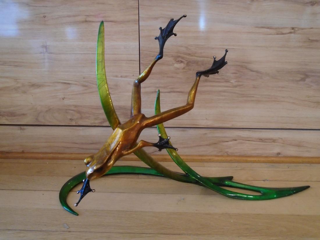 Free Spirit Copper and black frog on a double branch (1 of 7)