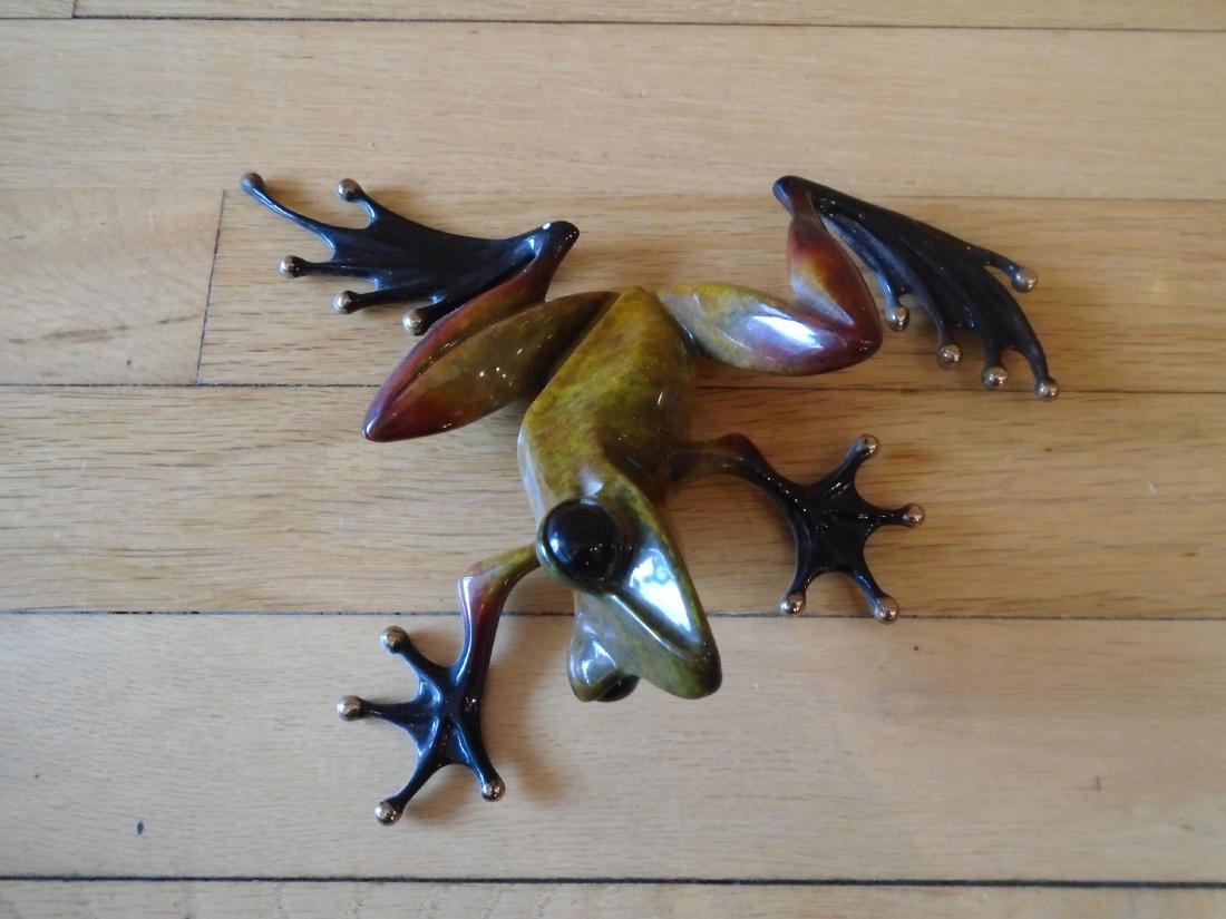 The Twist Brown, rust & black frog Bronze Sculpture (1 of 8)