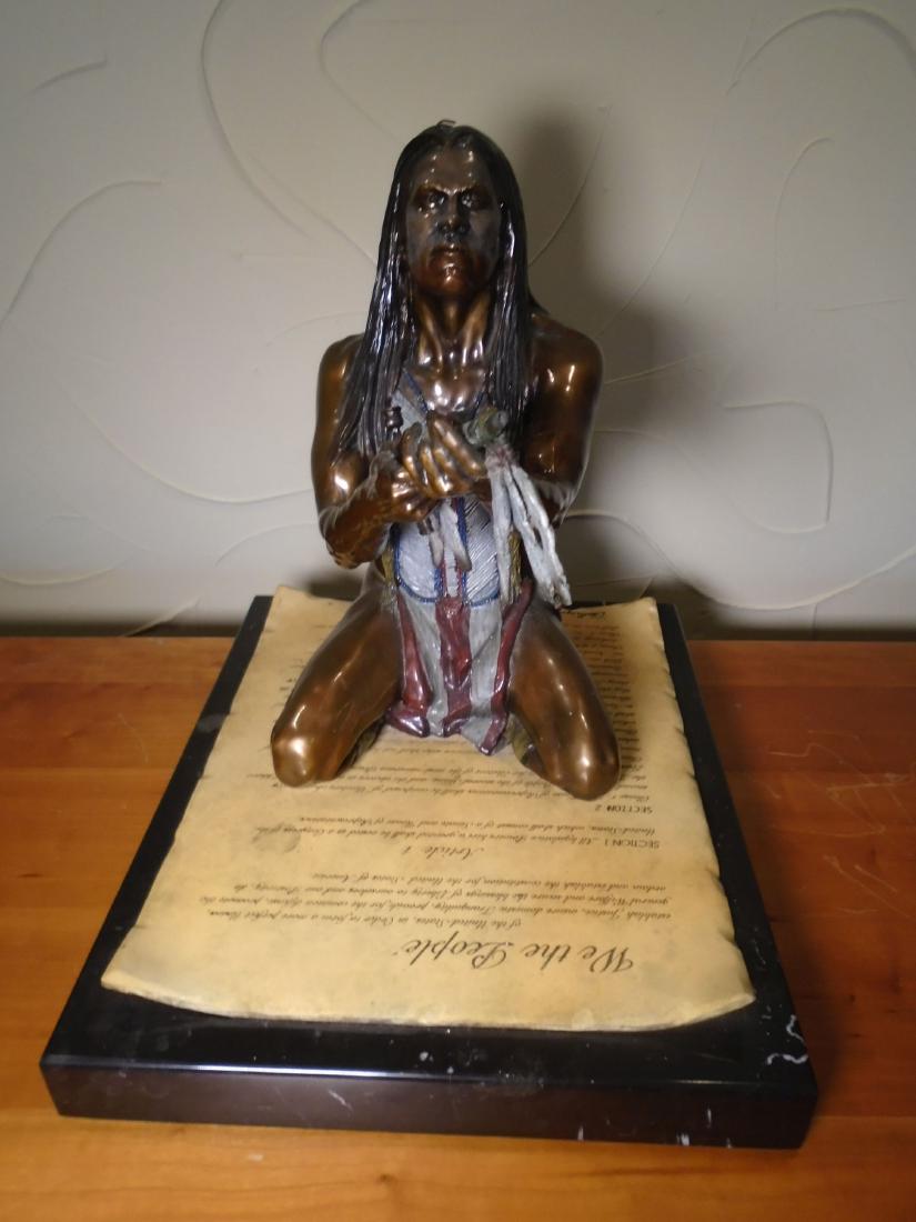 We the People Indian kneeling on the Constitution (1 of 6)