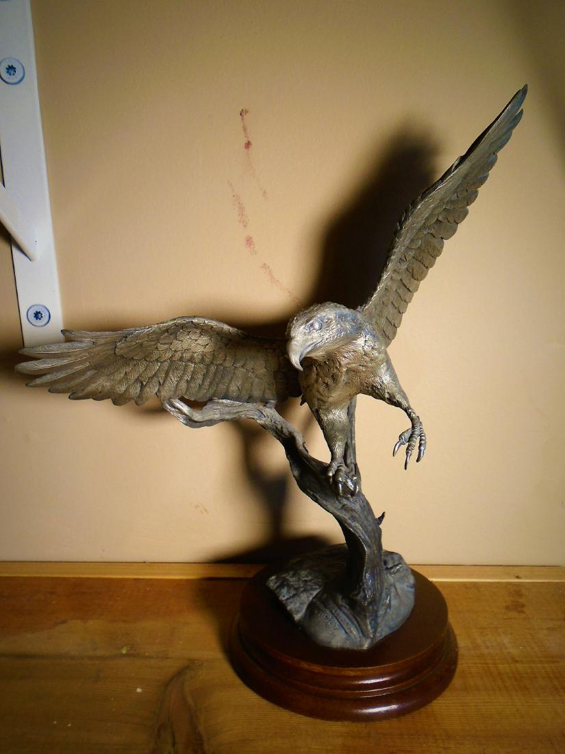 Winged Victory Eagle on a tree Fine Pewter Sculpture (1 of 7)