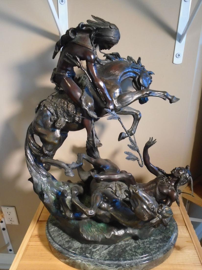 Counting Coup Indian on a horse, helping another Indian (1 of 7)