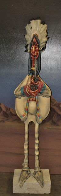 Todd Warner "Smokin' Joe" Sculpture Large: Todd Warner "Smokin' Joe" Sculpture Large. Edition of 100. Signed Todd Warner 31/100. 85" x 17" x 17".