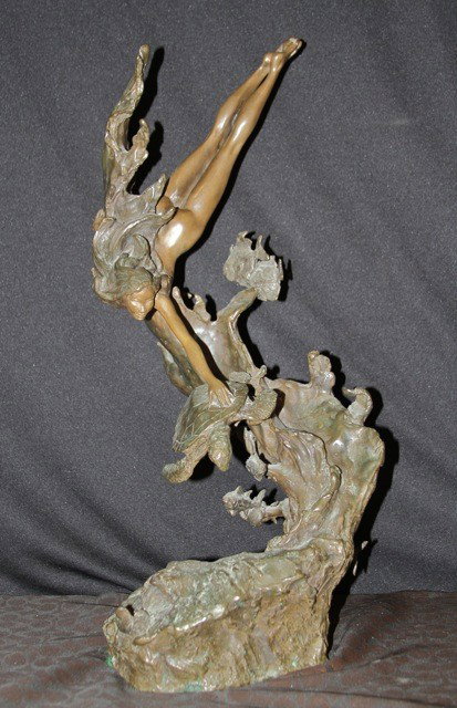 Mark Hopkins Bronze "Sea Maiden": Mark Hopkins Bronze "Sea Maiden" Signed and numbered 184/500. Retired. 23" x 14".