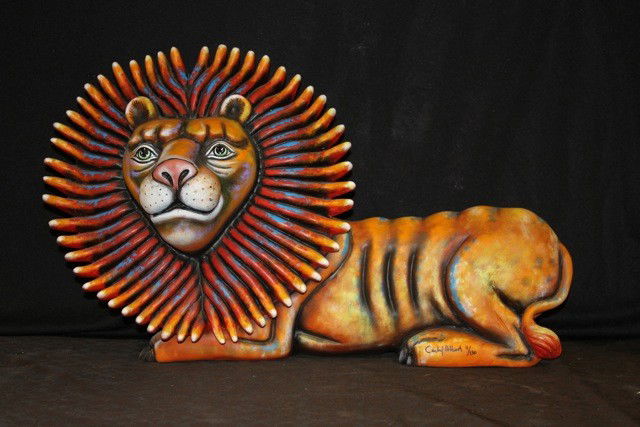 Carlos & Albert Lion Sculpture: Carlos & Albert Limited Edition Lion Sculpture. Signed and numbered 11/150. 16.5" x 27.5" x 9.5".