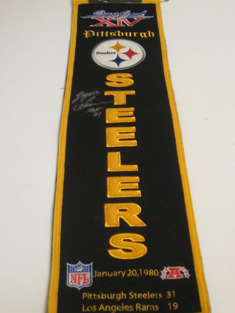 Lynn Swann Signed Pennant: Lynn Swann Pittsburgh Steelers signed Super Bowl XIV genuine wool blend pennant 8" x 31", this comes with a certificate of authenticity (COA)