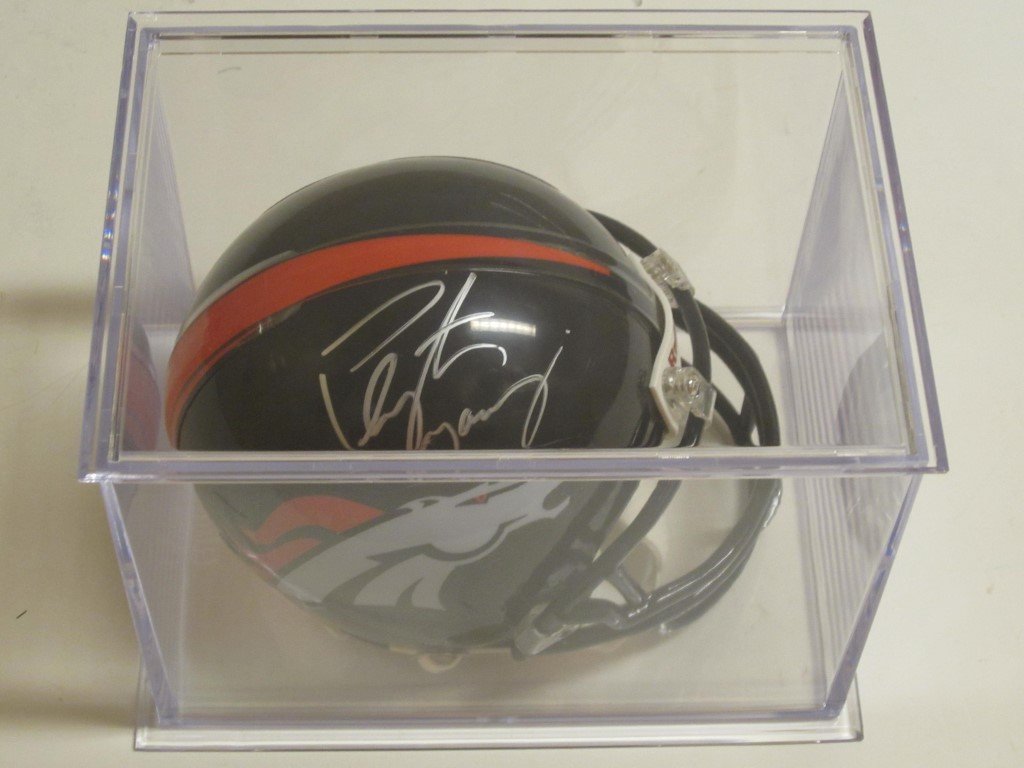 Peyton Manning Mini Helmet: Peyton Manning Denver Broncos signed mini Ridell helmet, this comes with a certificate of authenticity (COA)