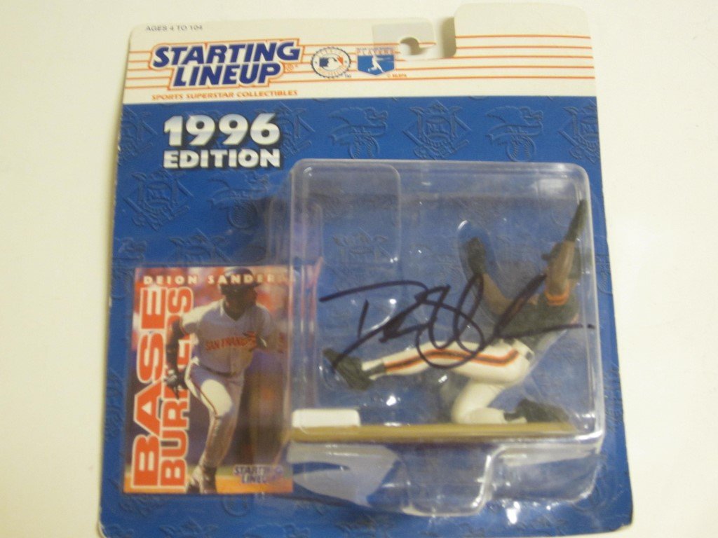 Deion Sanders Signed Figure: Deion Sanders San Francisco Giants baseball signed / autographed 1996 Starting Lineup action figure, this comes with a certificate of authenticity (COA)