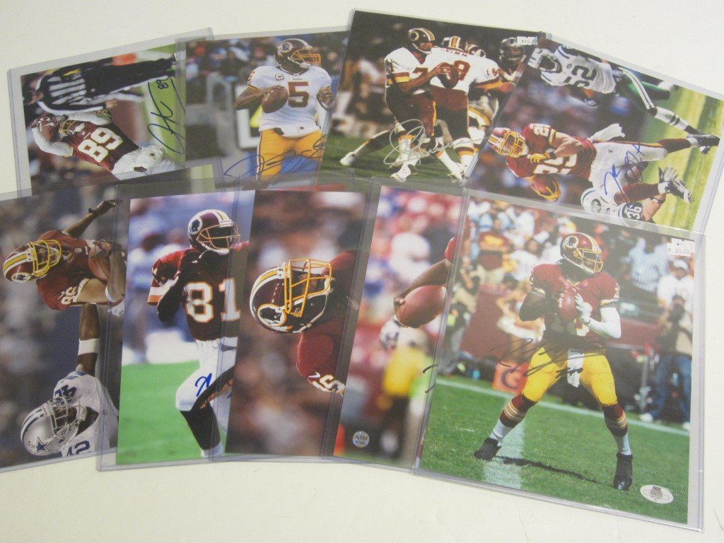 9 Redskins Signed 8x10 Photos (1 of 1)