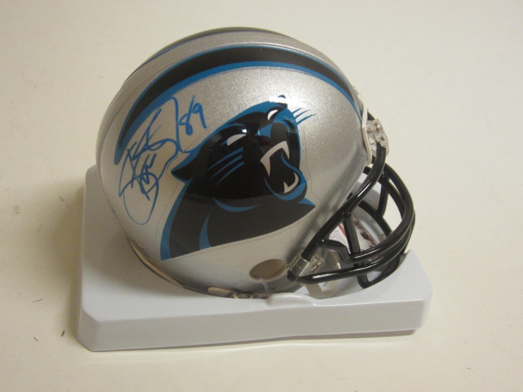 Steve Smith Signed Mini Helmet: Steve Smith Carolina Panthers signed / autographed Riddell mini football helmet, this comes with a coa