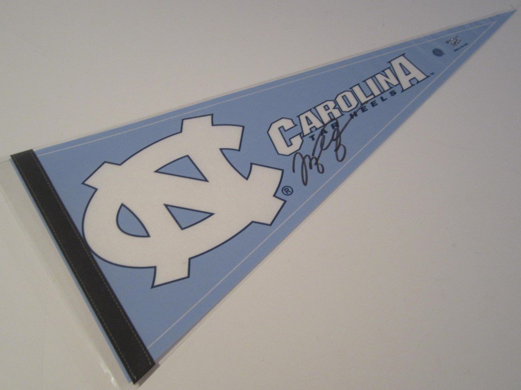 Michael Jordan NCAA Signed Pennant: Michael Jordan North Carolina Tarheels hand signed team pennant. This comes with a Certificate of Authenticity from General Admission Sports.
