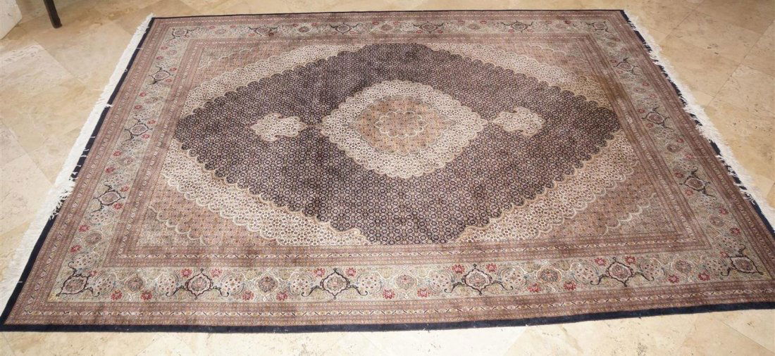 Handmade Wood/ Silk Pile Rug (1 of 3)