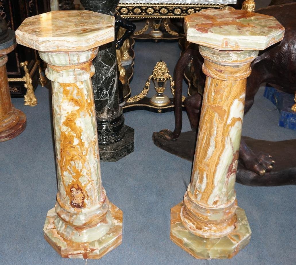 Pair Of Onyx Pedestals - Pair (1 of 4)