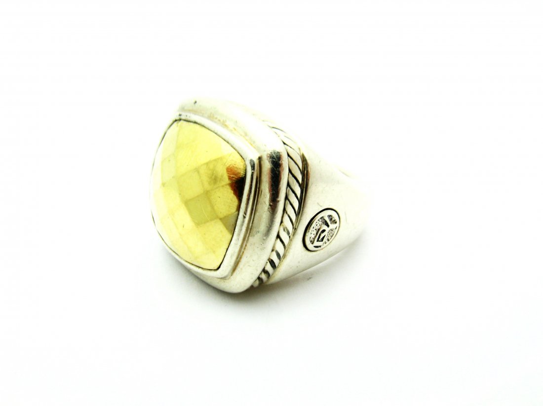 Ladies David Yurman 18k Yellow Gold & Silver Dome Ring (1 of 3)