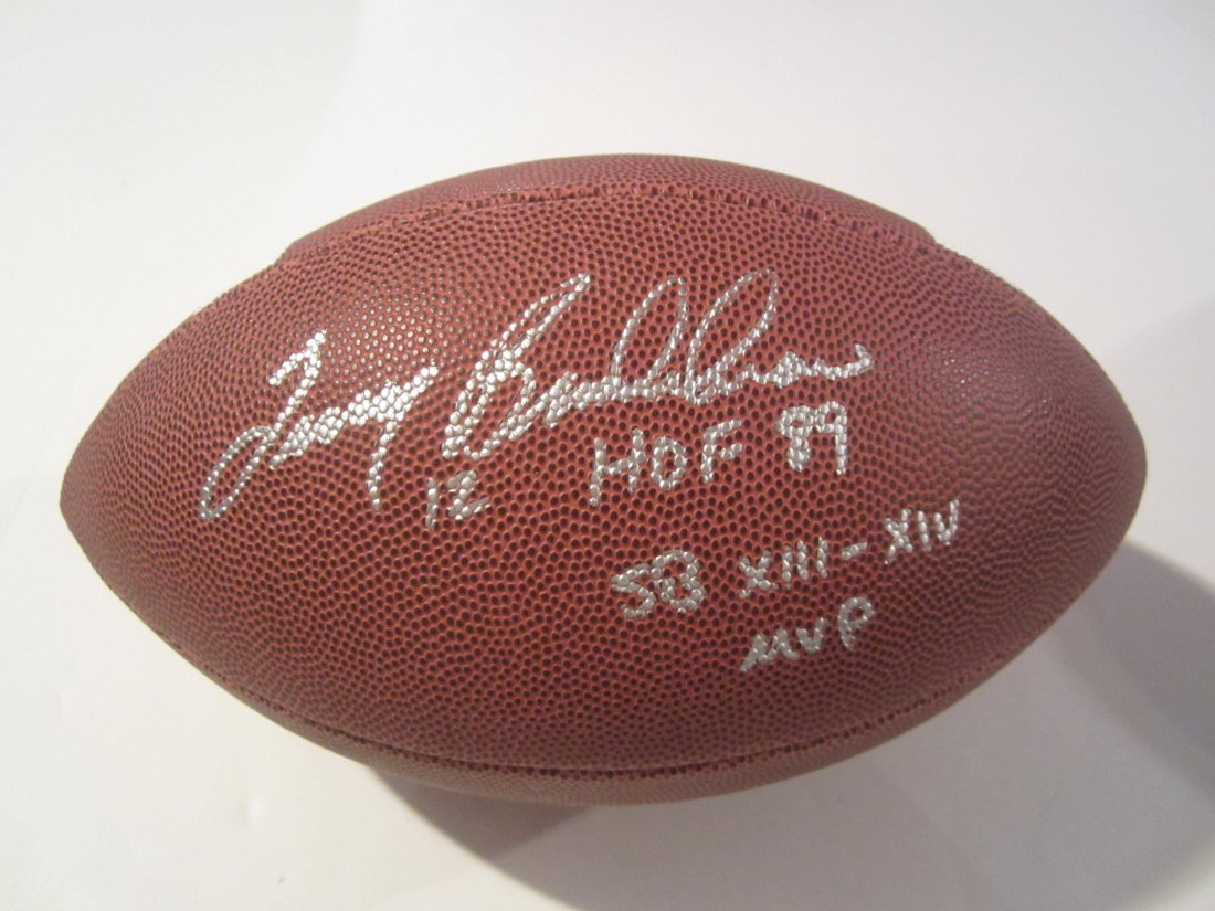 Terry Bradshaw Football: This is a hand signed / autographed Football by Terry Bradshaw. This autographed Football comes with a Certificate of Authenticity by Ultimate Authentic Autographs.