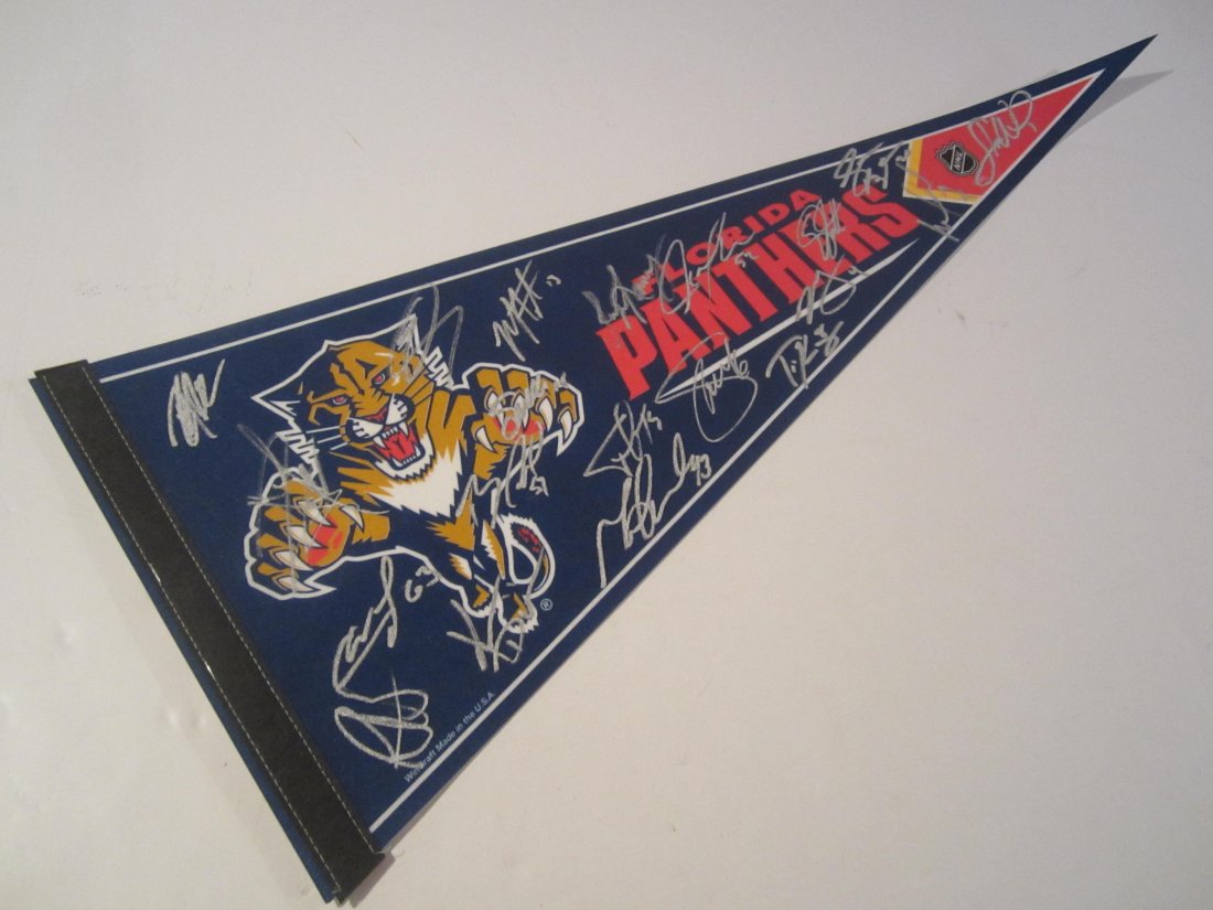 2014 Fla Panthers auto pennant (1 of 2)