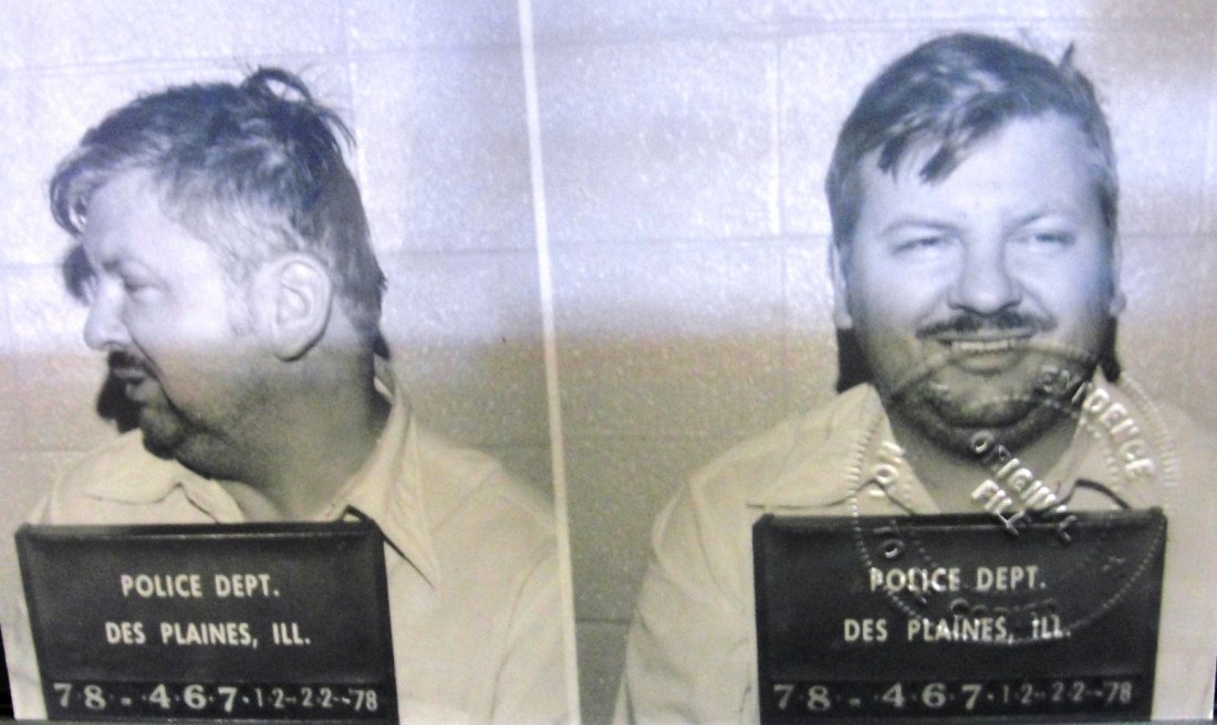John Wayne Gacy Original 1978 Mug Shot/ John Wayne Gacy: "The Killer Clown", was an American serial killer and rapist. Rare Smiling Mugshot that was later retaken. Original File Evidence -Do Not Copy" embossed stamp. Des Plaines ILL. 12-22-78