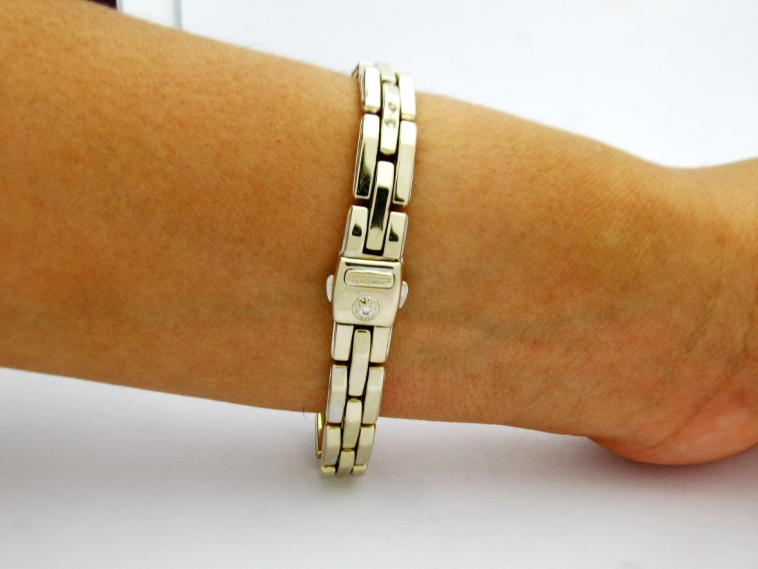 CHIMENTO 18k Yellow & White Gold Two Sided Two Tone: This Lot is for a CHIMENTO 18k Yellow & White Gold Two Sided Two Tone Bracelet 7.5", CHIMENTO 18k Yellow & White Gold Two Sided Two Tone Bracelet 7.5". What a great Designer Piece to add to your Colle