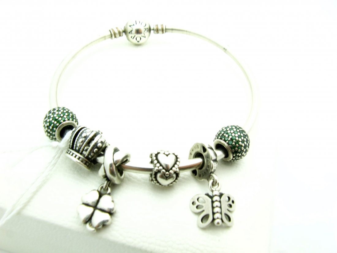 Pandora 7 Charms Womens Silver / 925 Bracelet with (1 of 6)
