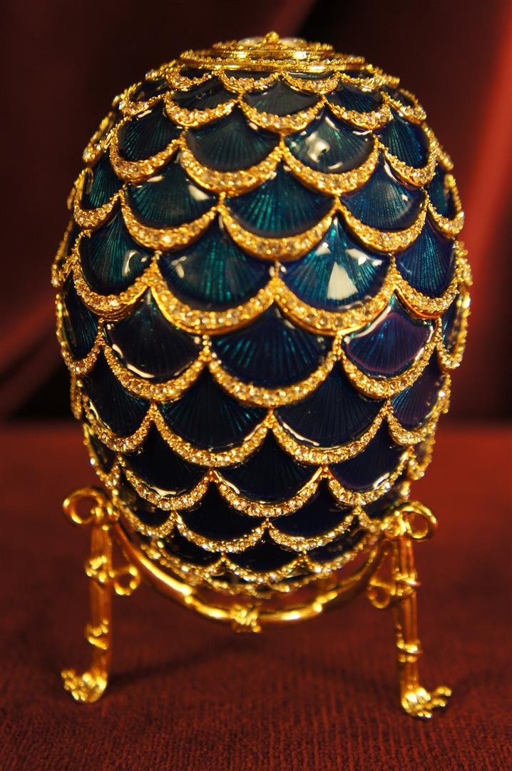 Faberge Blue Imperial Pinecone Egg (1 of 5)