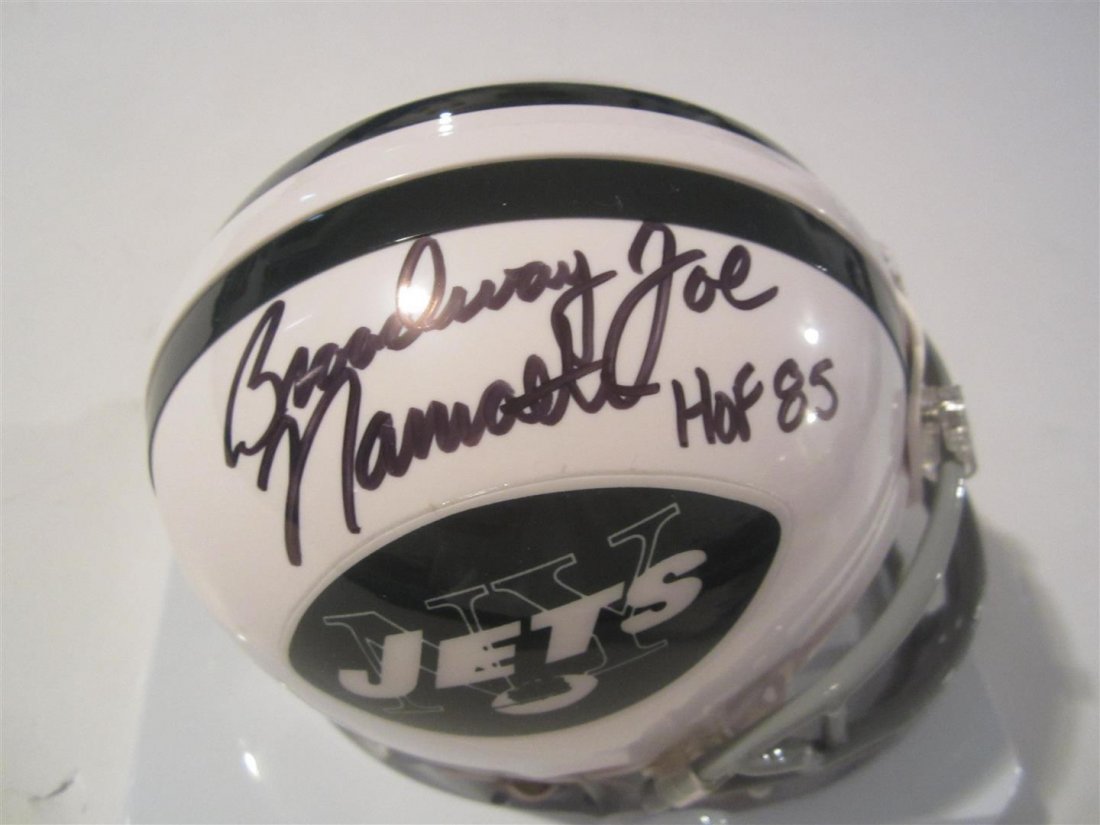 Joe Namath auto mini helmet (1 of 2)
