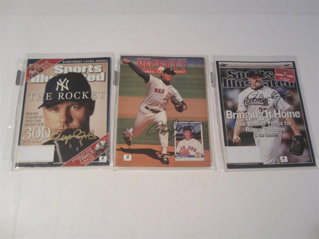 Roger Clemens auto magazines (1 of 2)
