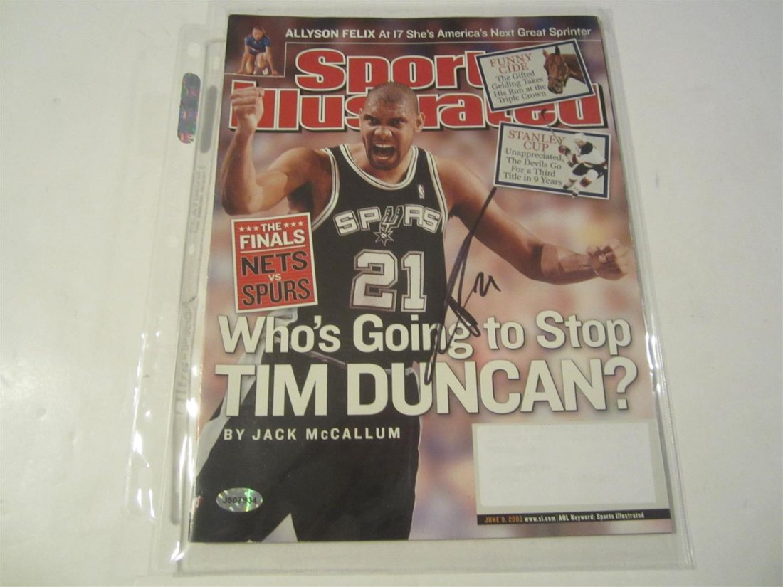 Tim Duncan auto magazine (1 of 2)