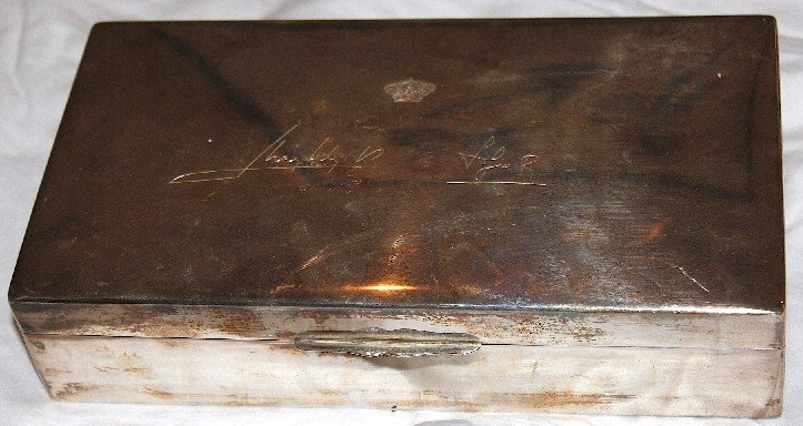 Silver Box: Silver Box, 37 oz., Auction Estimate $750-1500
