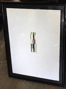 Modern Abstract by World Renowned Artist Alejandro: Modern Abstract by World Renowned Artist Alejandro Otero in 1990, 24 x 32, Auction Estimate $30,000-35,000