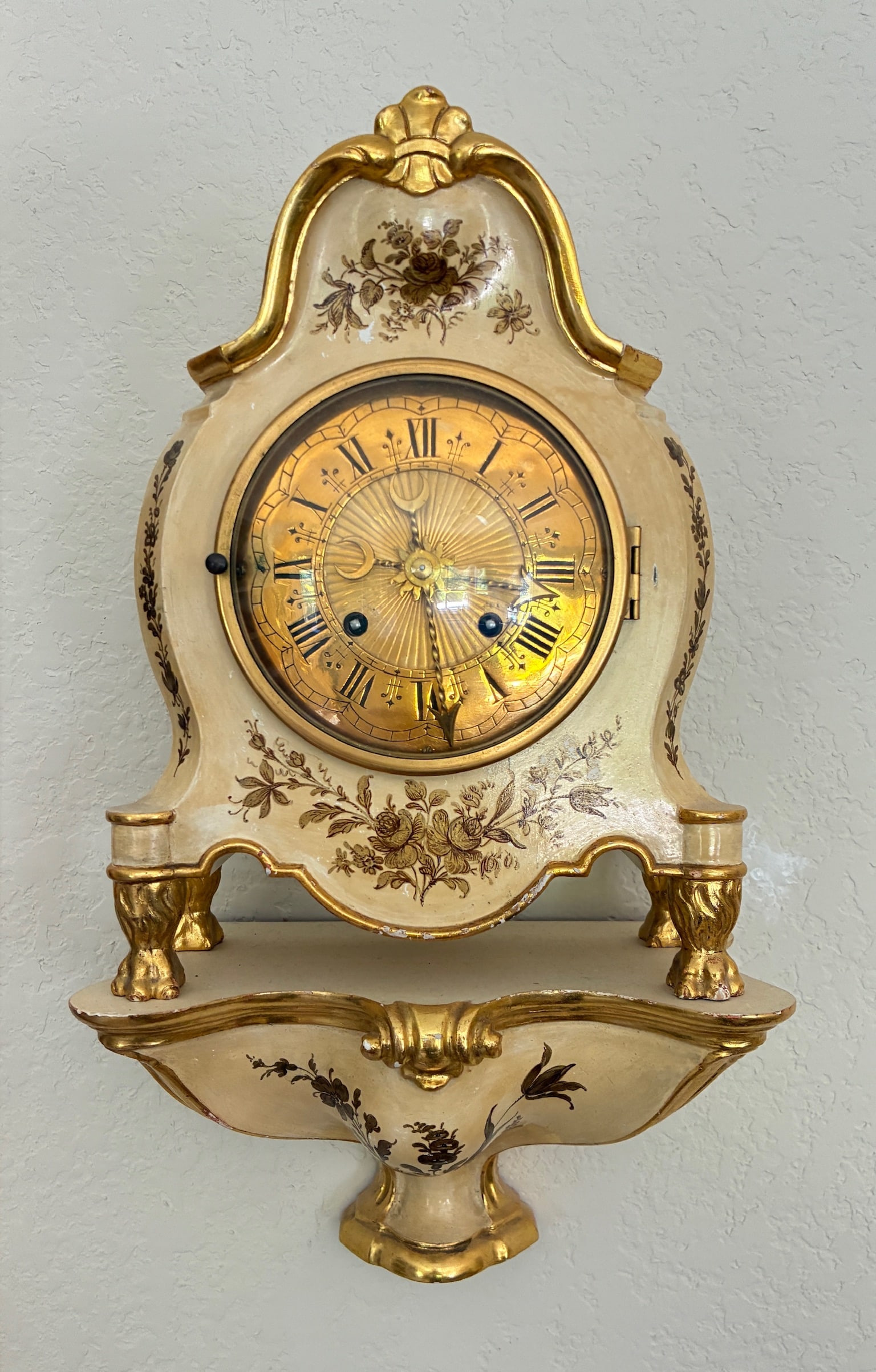 Andreas Huber Shelf Clock: Clock itself measures 8.5" tall by 6" wide. Length with base: 12.5" long
