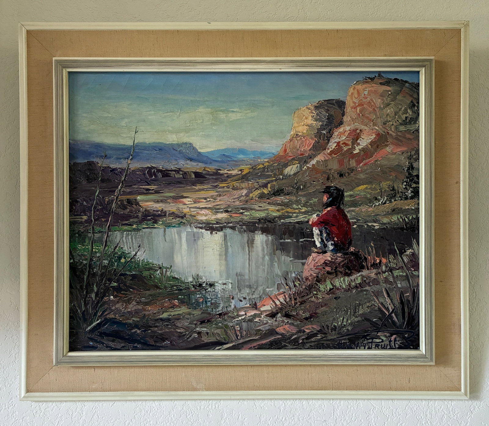 A. Kelly Pruitt Original Painting - Navajo Boy in Arizona (1 of 5)