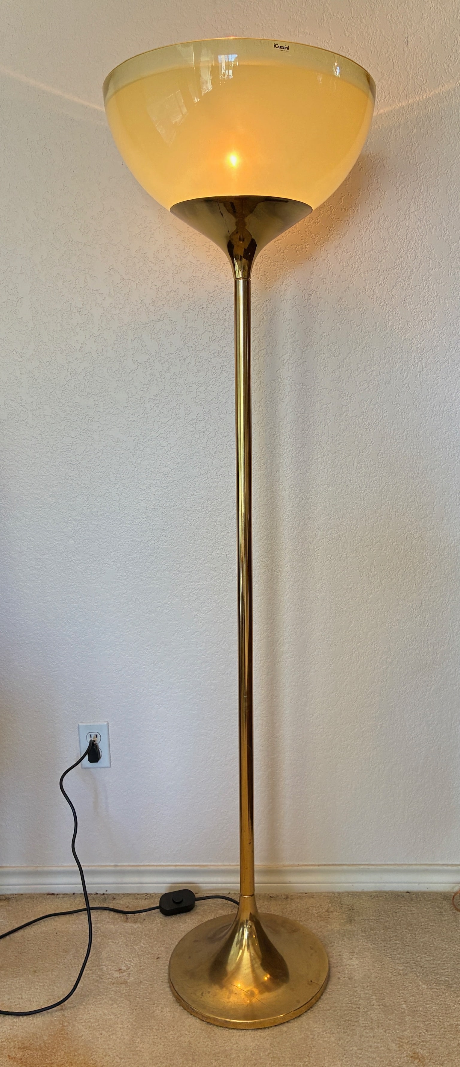 ifuzzini Italian Floor Lamp: 66" tall. Base measures 13" wide.