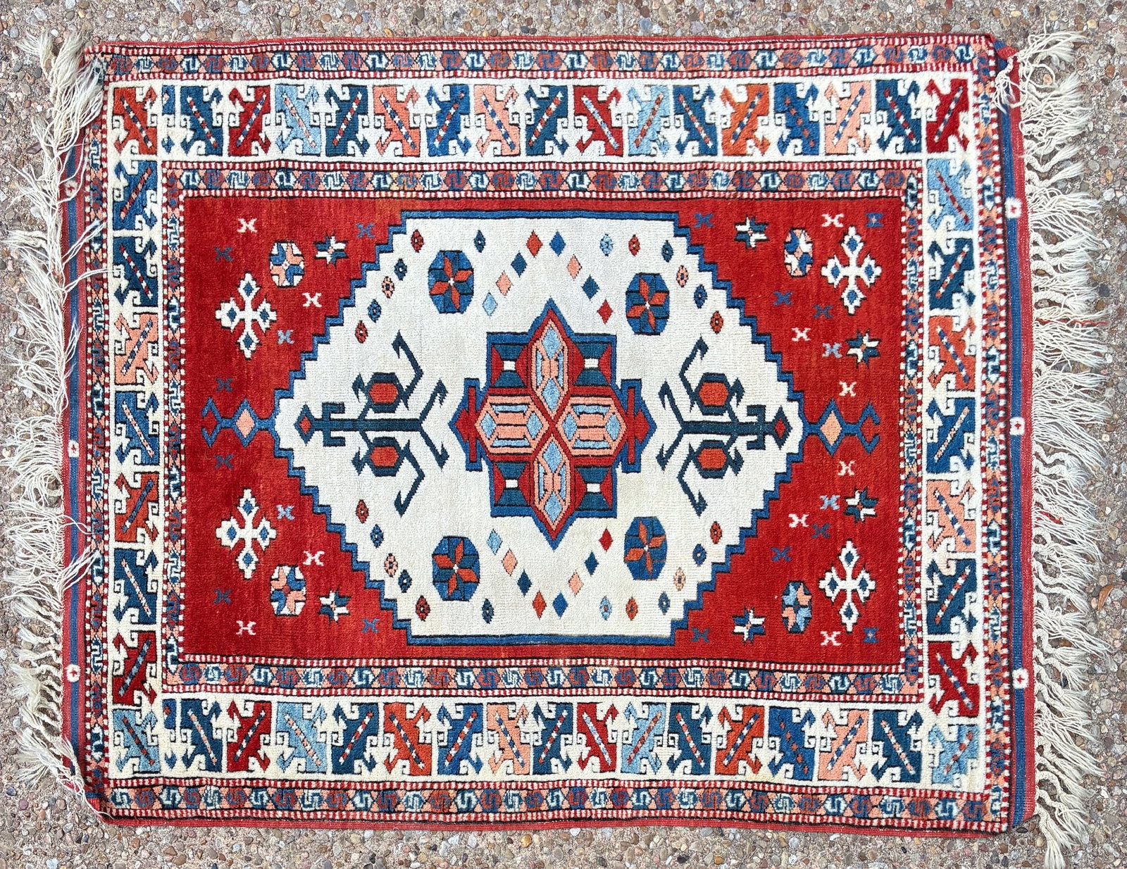 Hand-knotted Wool Geometric Rug (1 of 6)