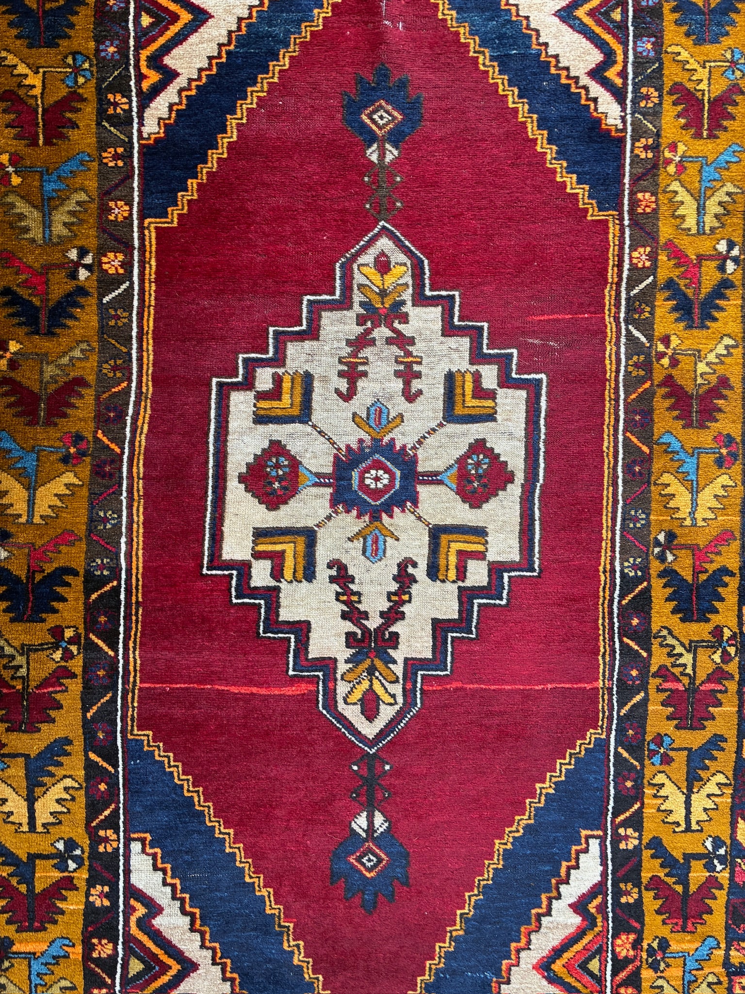 Turkish Wool Rug: 8' x 3'11"