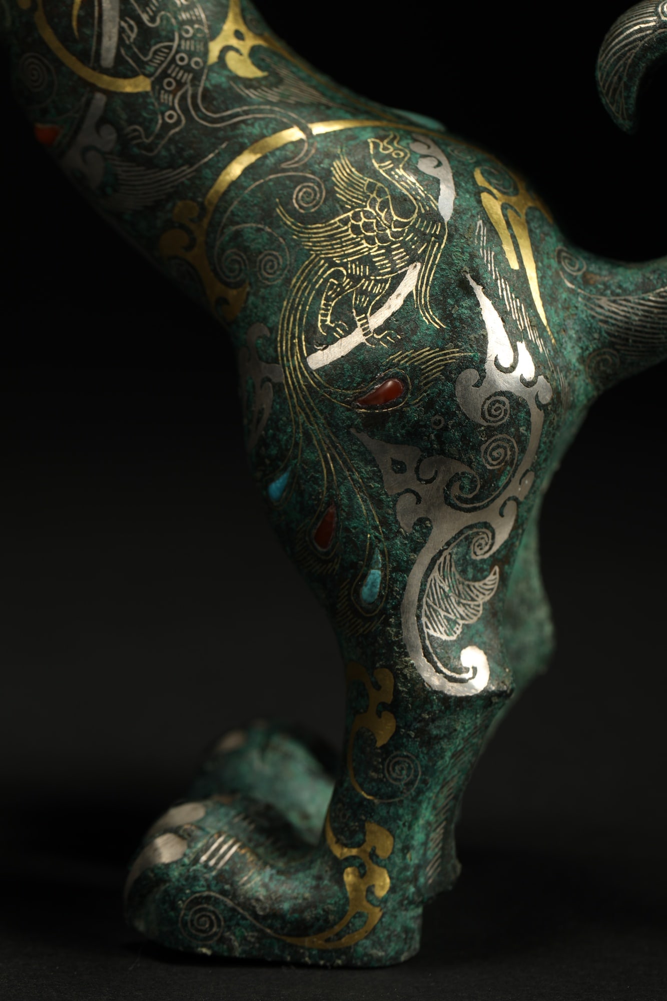 BRONZE GILT-SILVER TIGER - 13