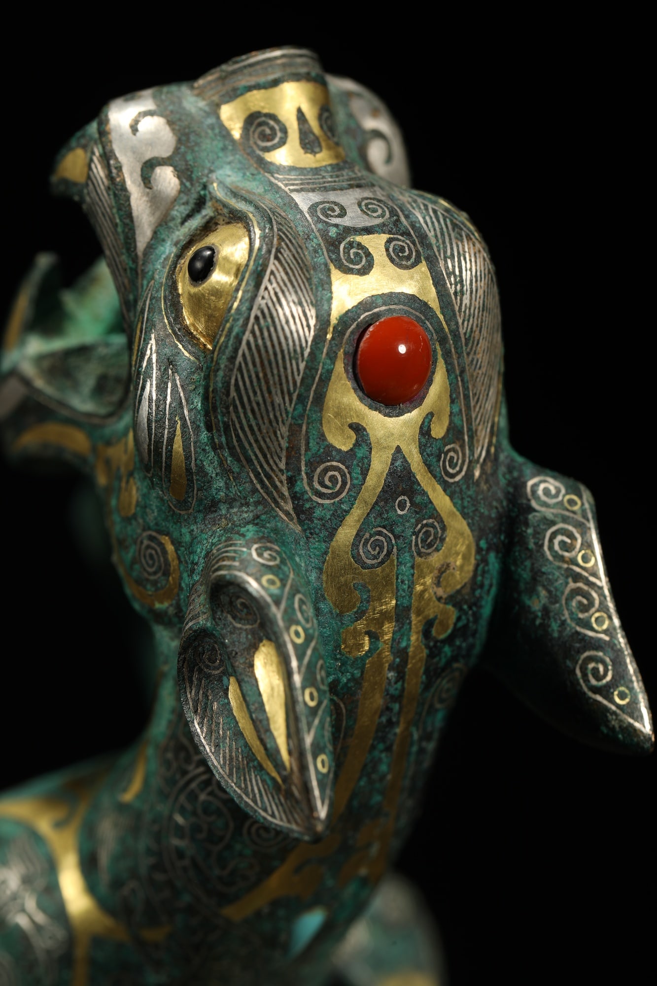 BRONZE GILT-SILVER TIGER - 5