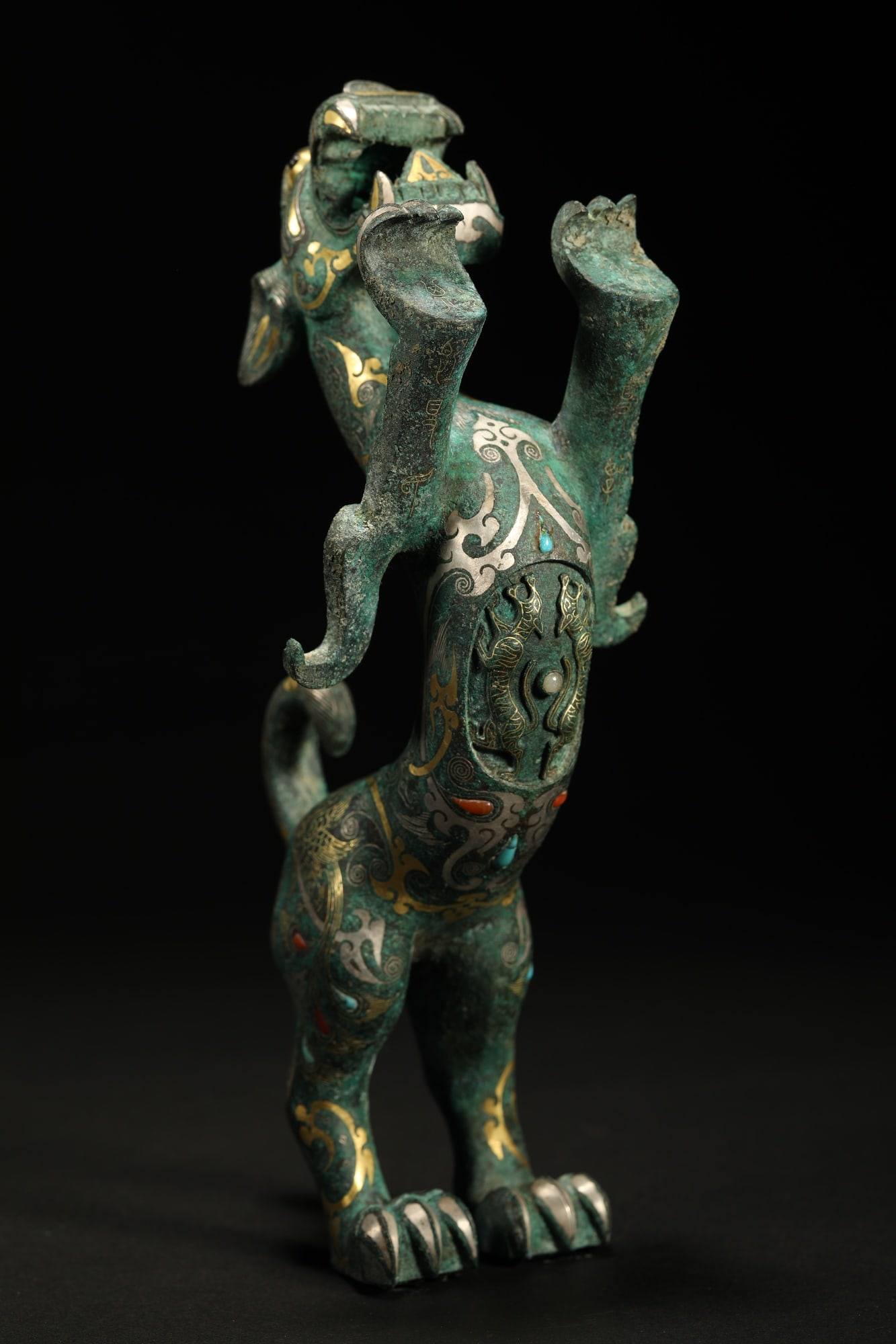 BRONZE GILT-SILVER TIGER - 6