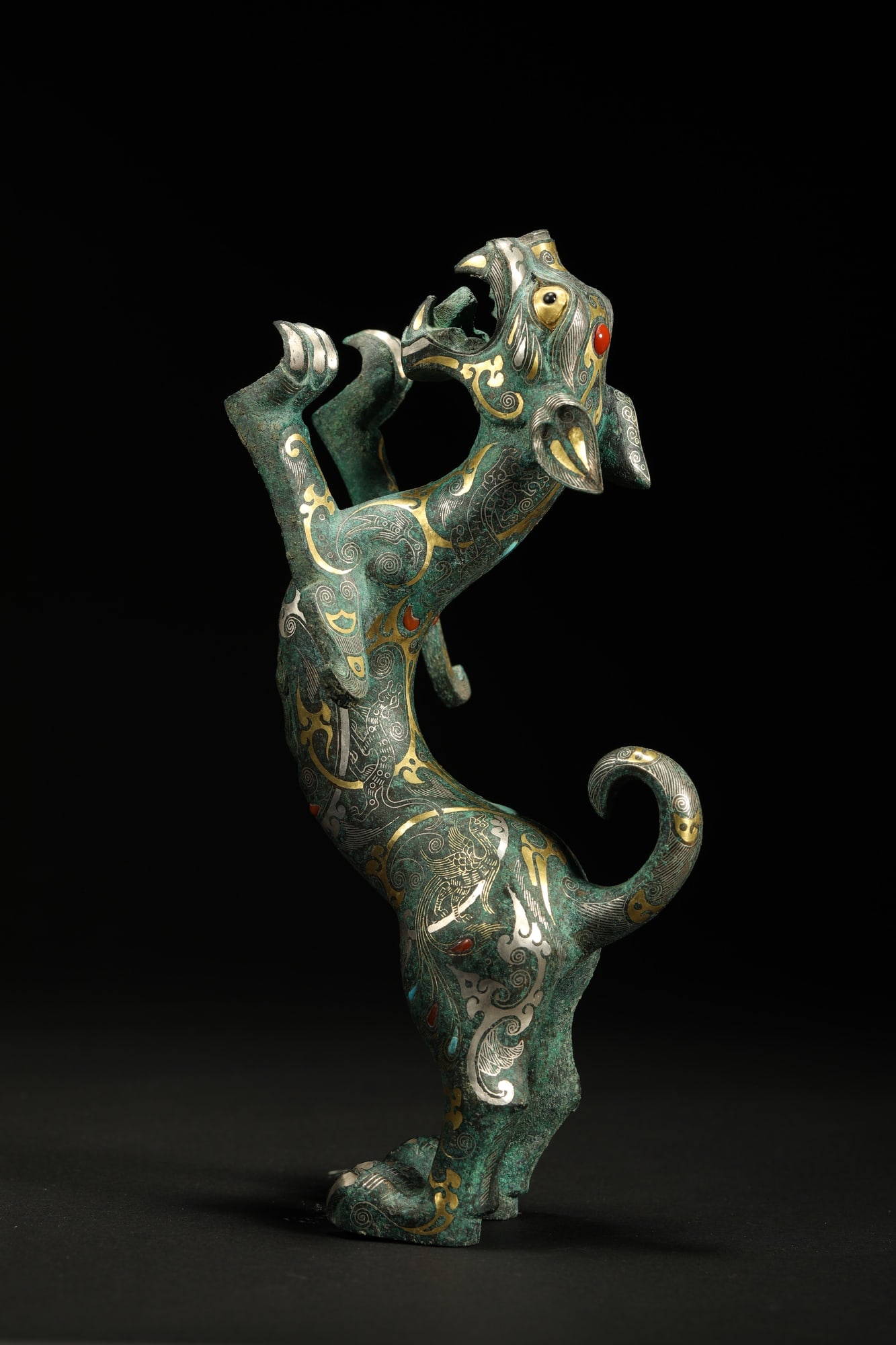 BRONZE GILT-SILVER TIGER - 7