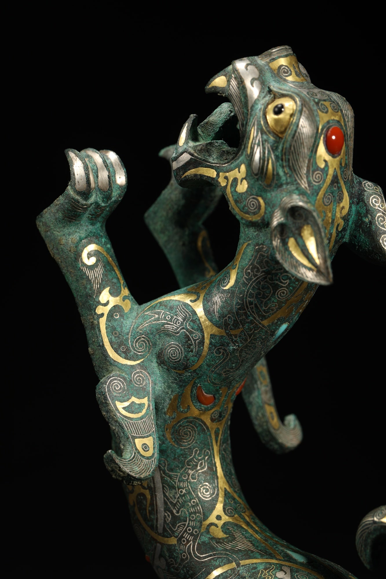 BRONZE GILT-SILVER TIGER - 8