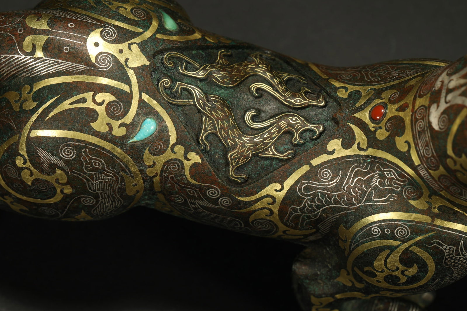 BRONZE GILT-SILVER TIGER - 3