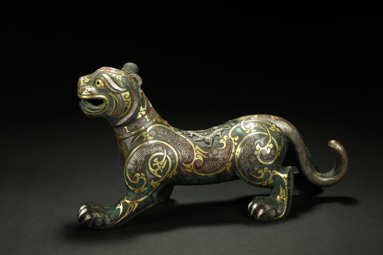 BRONZE GILT-SILVER TIGER - 6