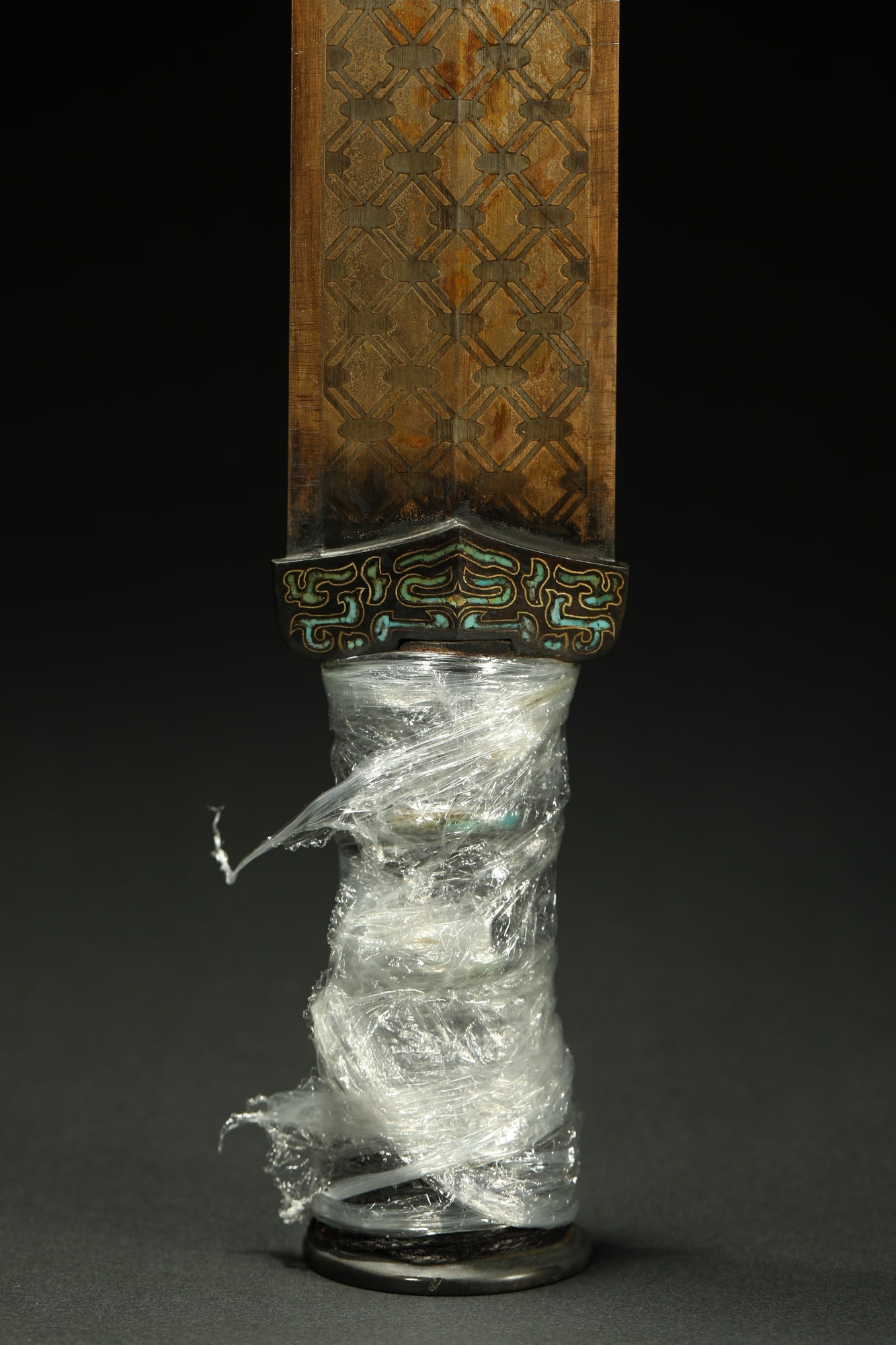 BRONZE GILT-SILVER SWORD - 8