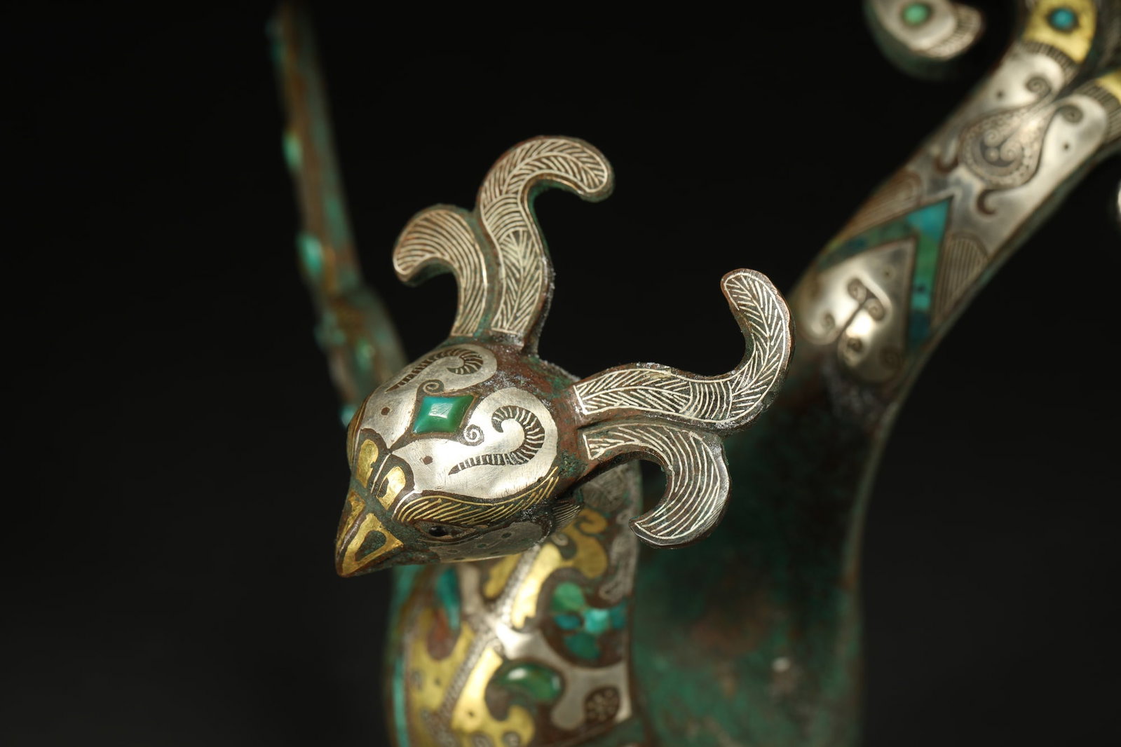 BRONZE GILT-SILVER PHOENIX - 7
