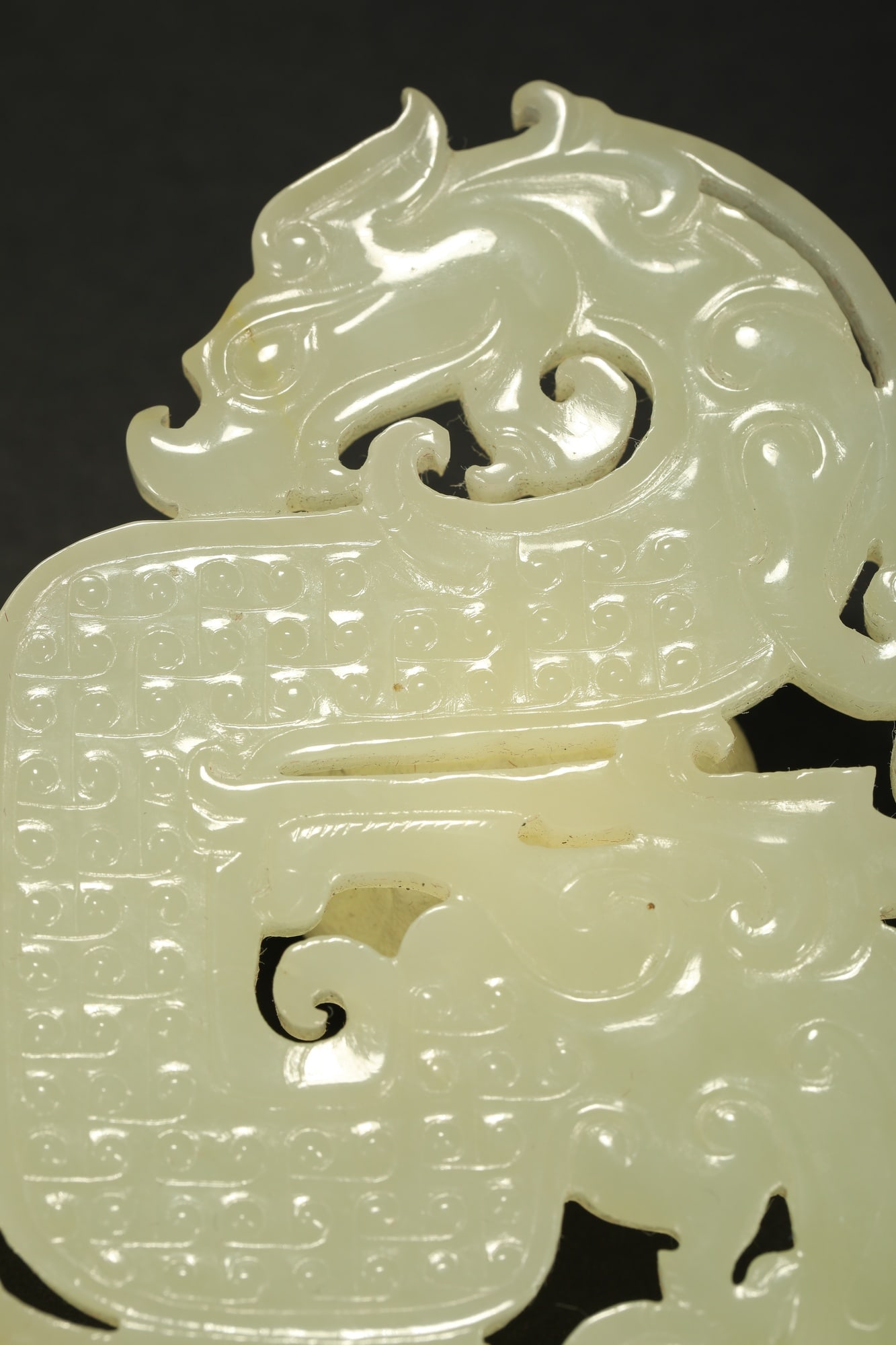 HETIAN JADE DRAGONS, A PAIR - 6